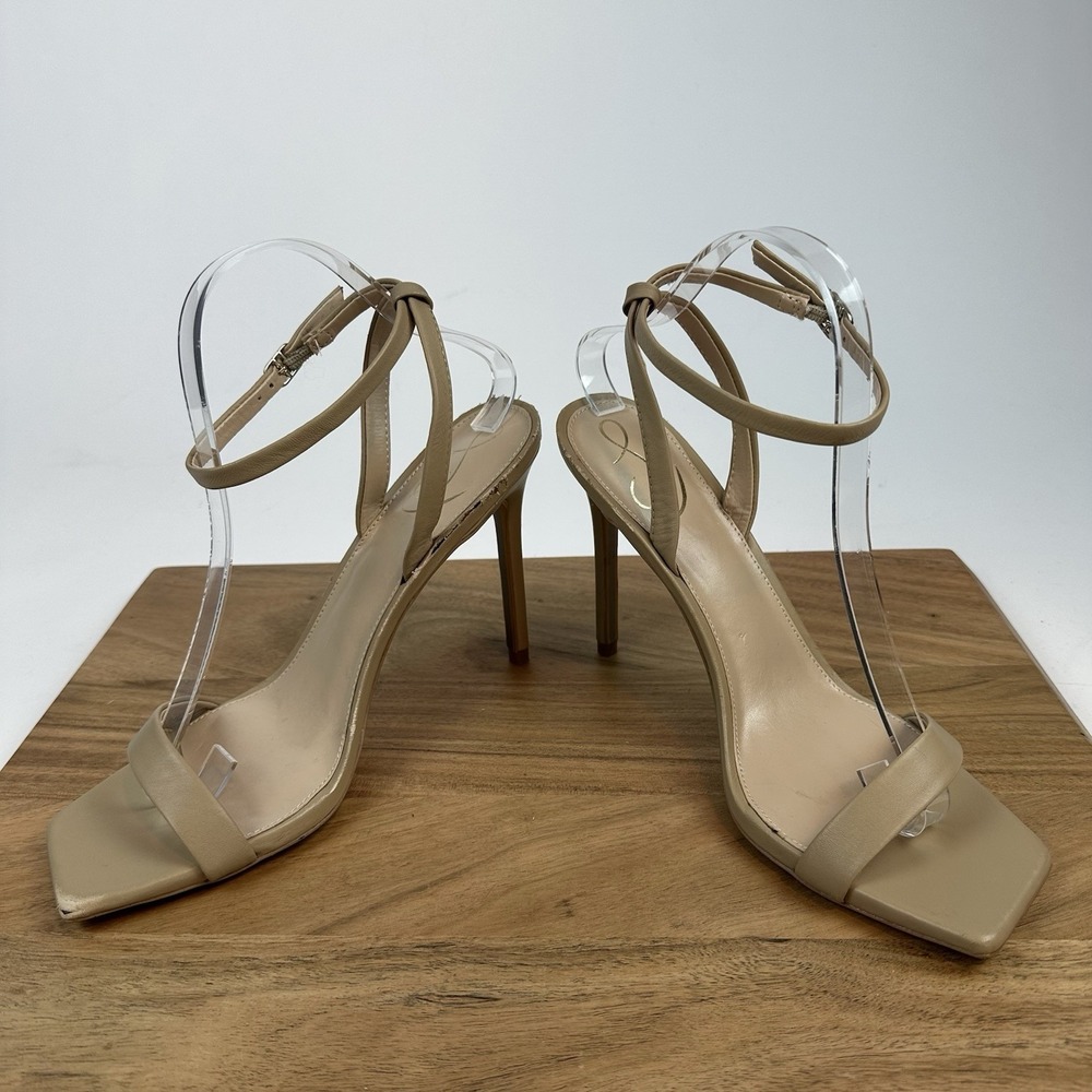 Womens Sam Edelman Orchid Beige Leather Strappy Stiletto Sandals Heels Size 9.5 - Picture 5 of 12